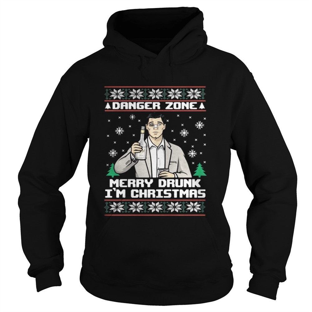 Archer a danger zone merry drunk Im Christmas shirt