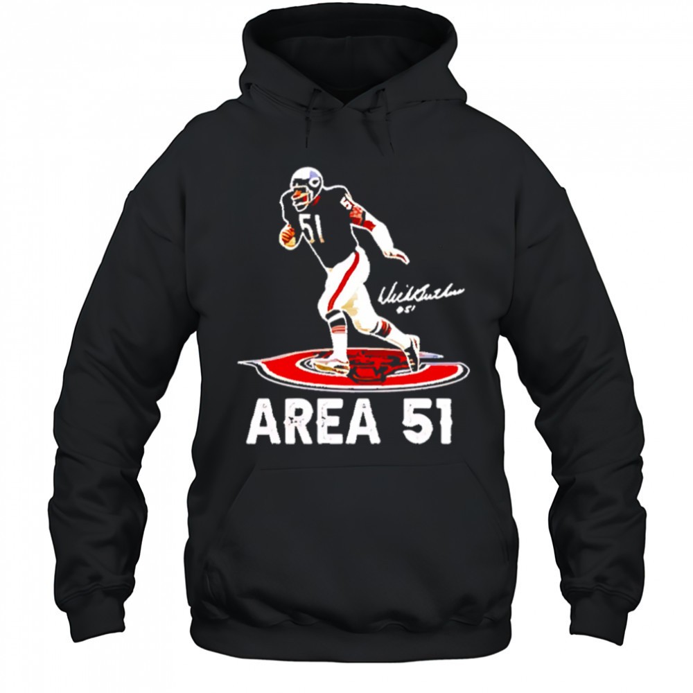 Area 51 dick butkus chicago bears signature shirt