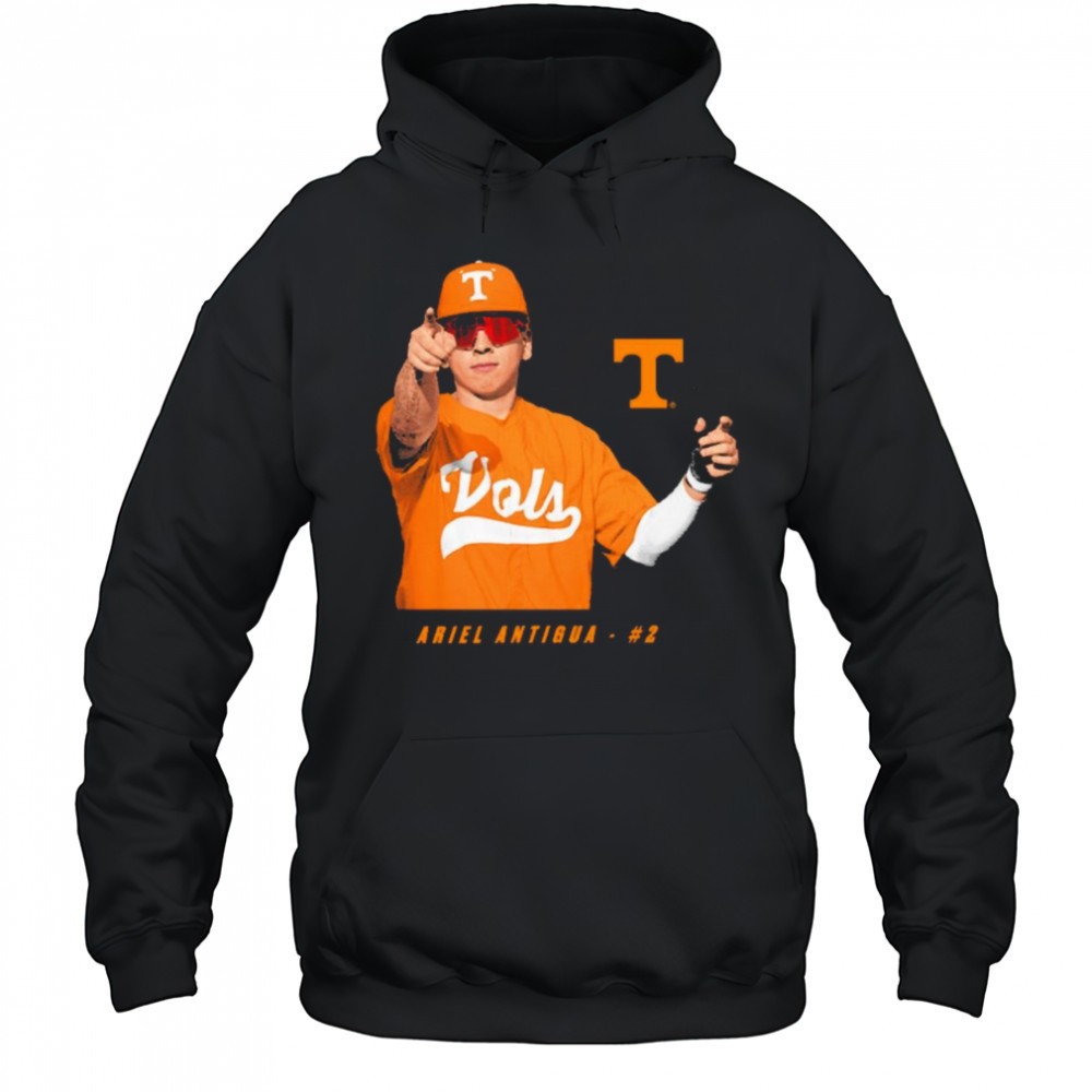 Ariel Antigua #2 Tennessee Vols Baseball NCAA Division I 2025 t-shirt