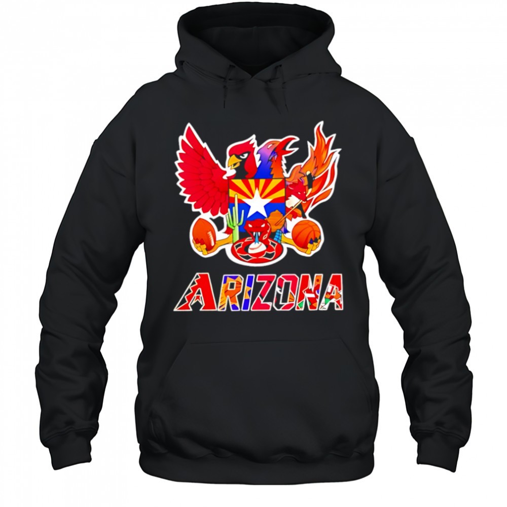 Arizona all mascots sports mashup logo shirt