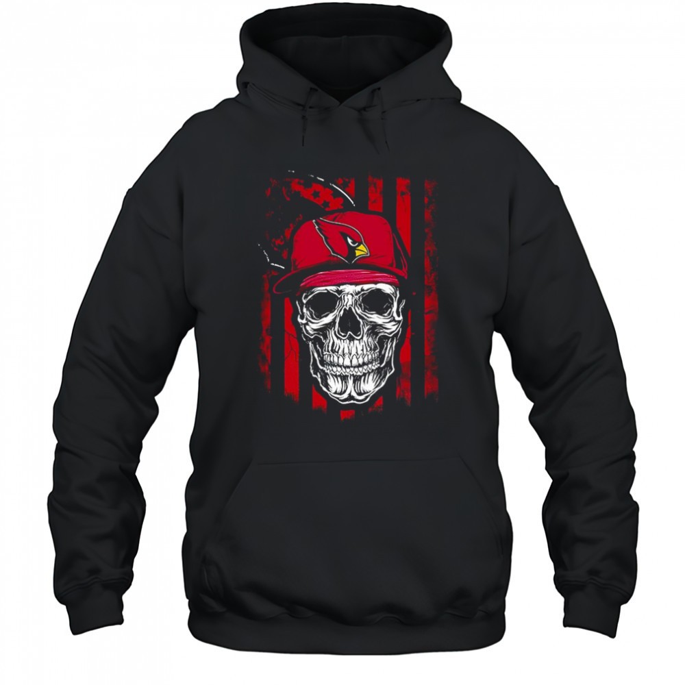 Arizona Cardinals NFL skull flag shirt