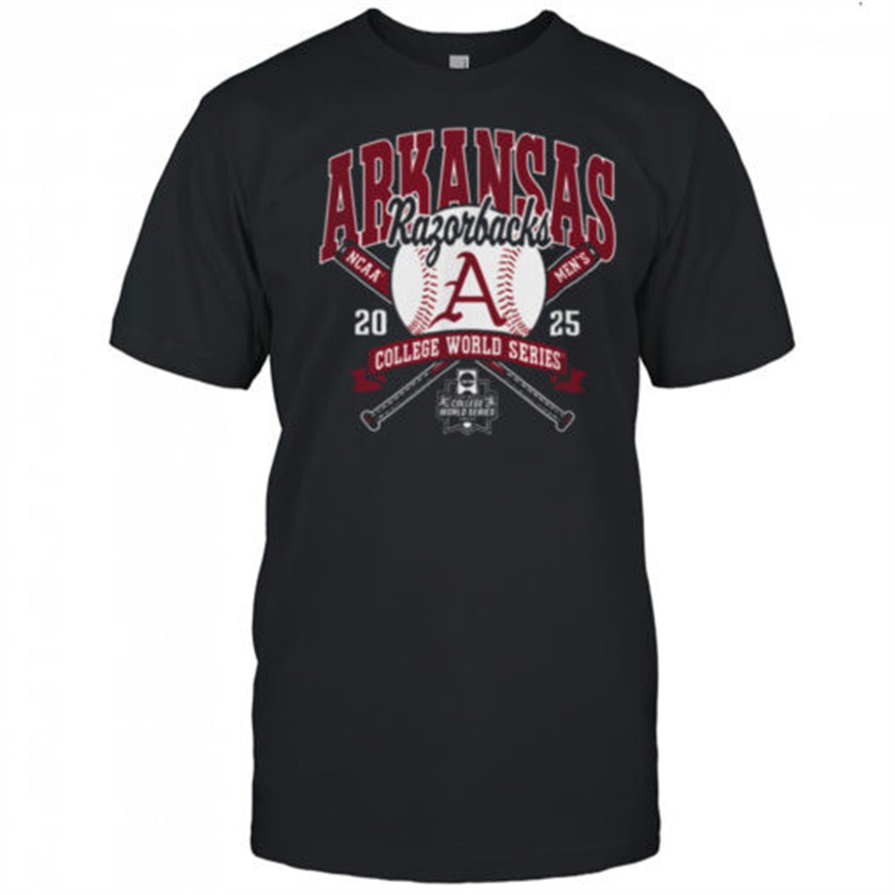 arkansas-razorbacks-college-world-series-2025-baseball-black-t-shirt-3v94r35o Arkansas Razorbacks College World Series 2025 Baseball Black T Shirt