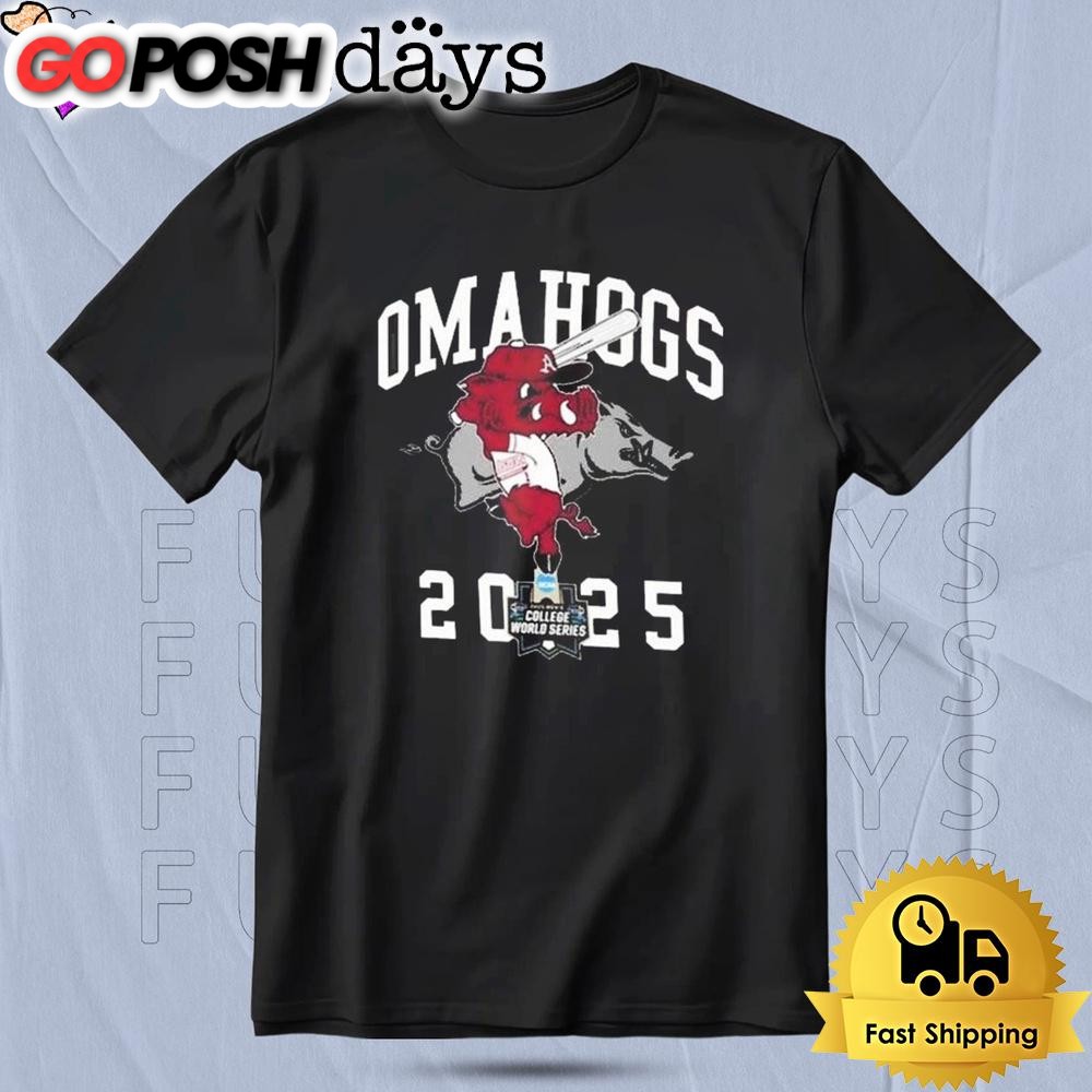 Arkansas Razorbacks Omahogs College World Series 2025 T Shirt