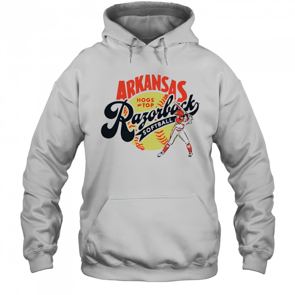 Arkansas Razorbacks Softball Hogs on top shirt