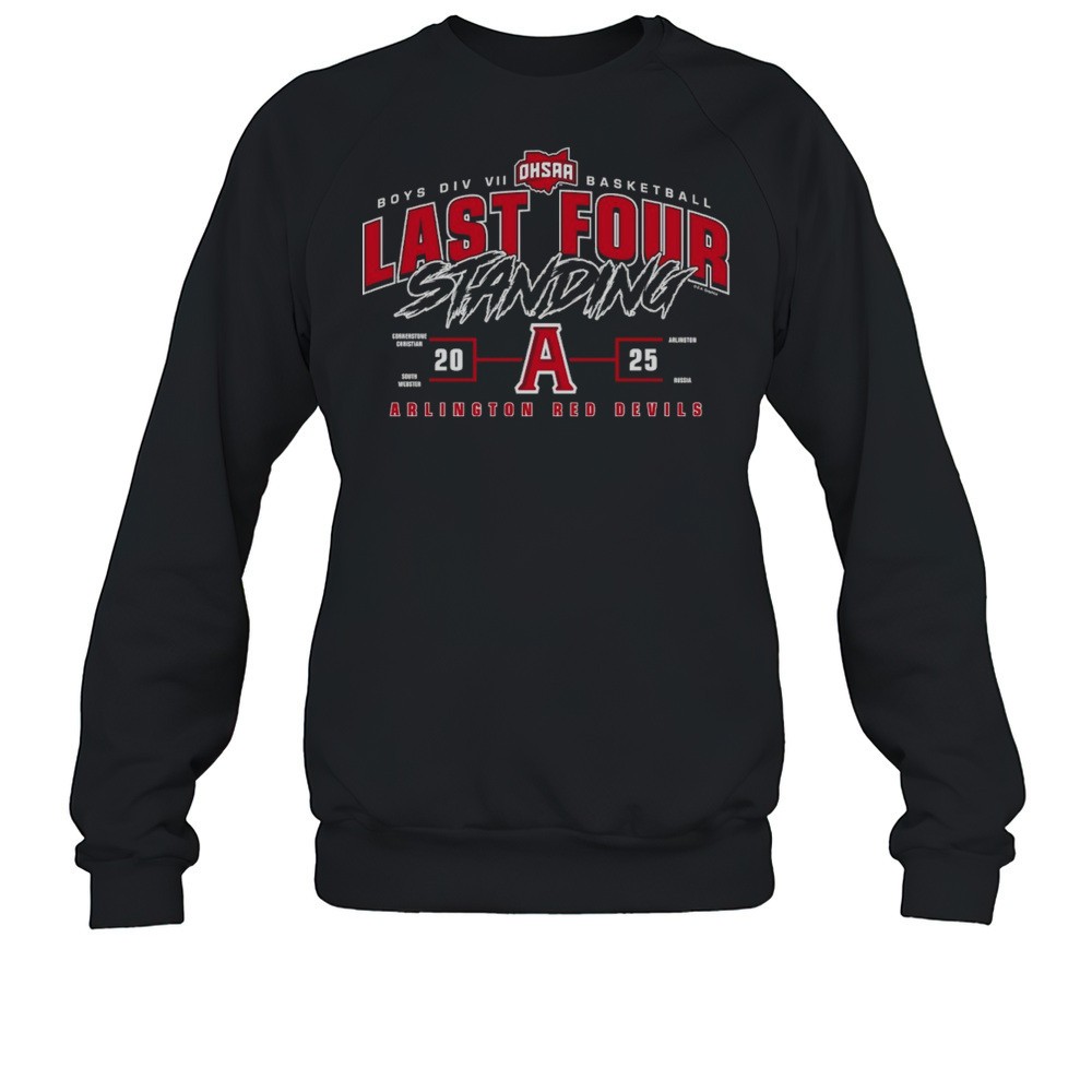 Arlington Red Devils 2025 OHSAA Boys Division VII Basketball Last Four Standing Shirt