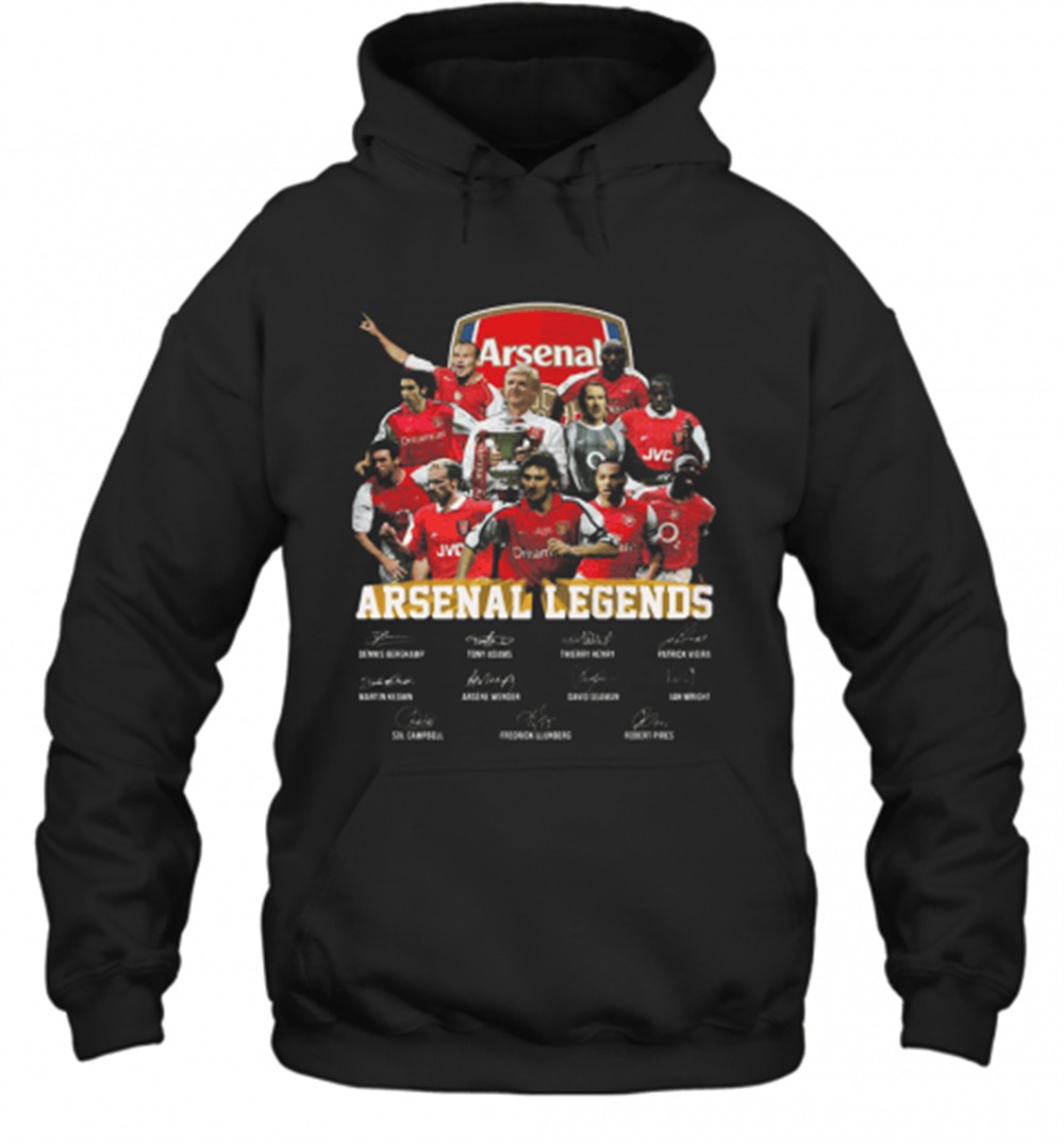 Arsenal Legends Football Players Signatures T-Shirt