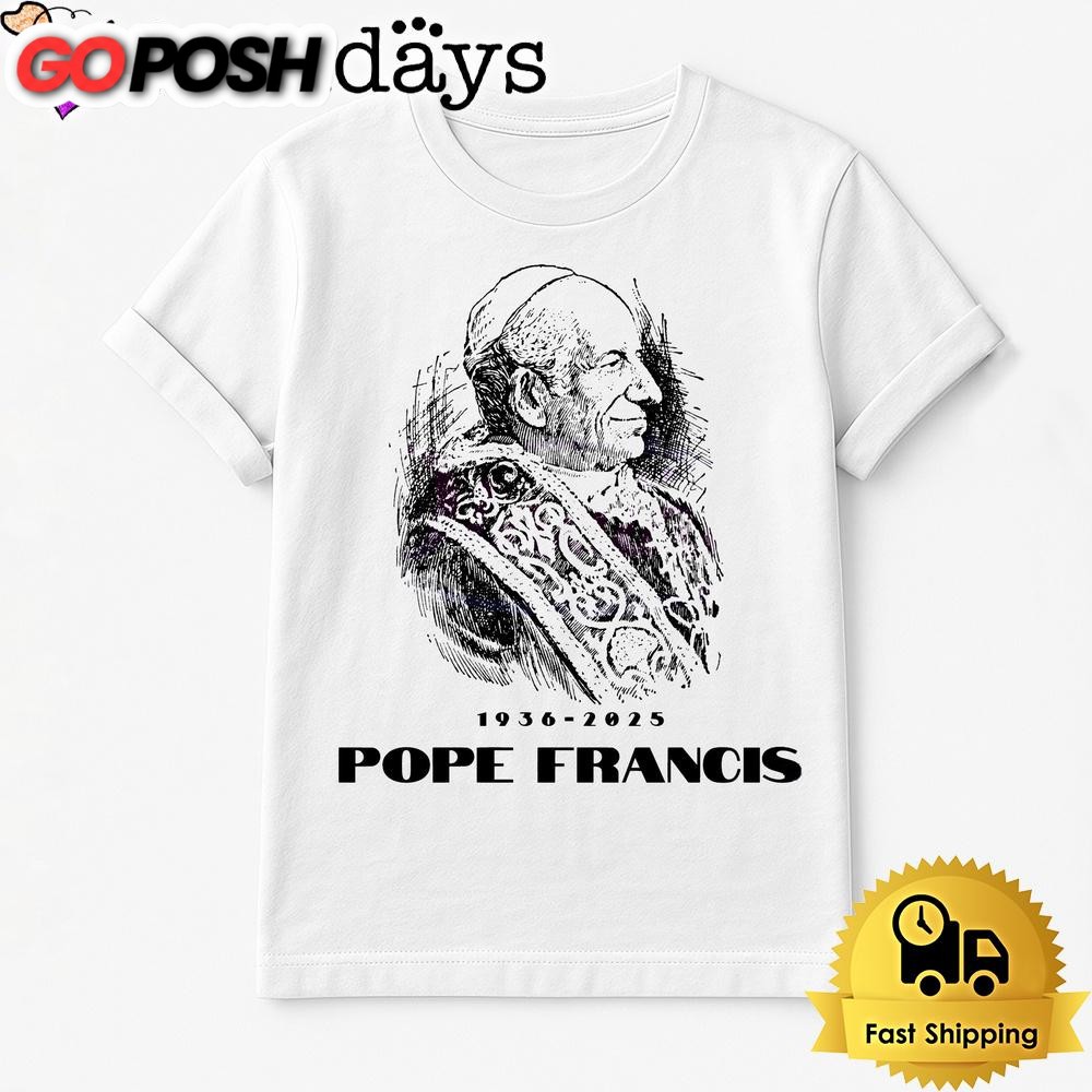Art In Memory Of Pope Francis T Shirt