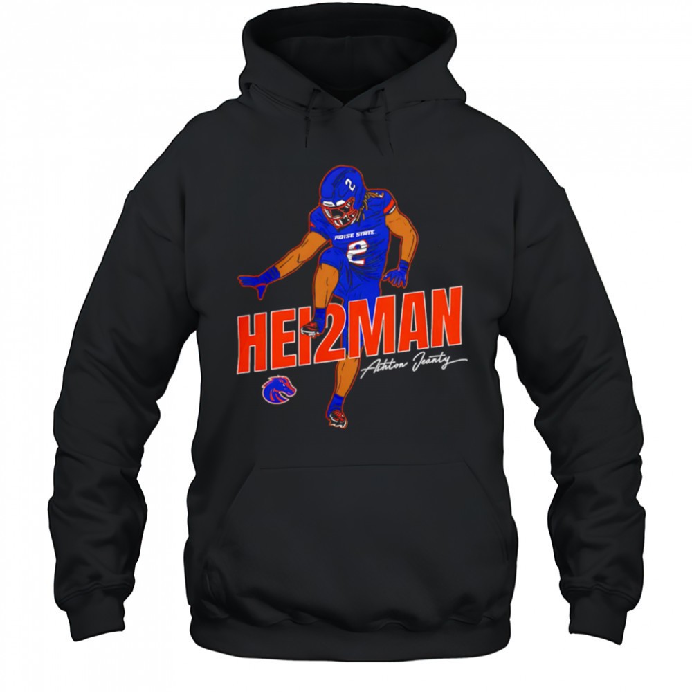 Ashton Jeanty Heisman Boise State Broncos Cartoon Signature shirt