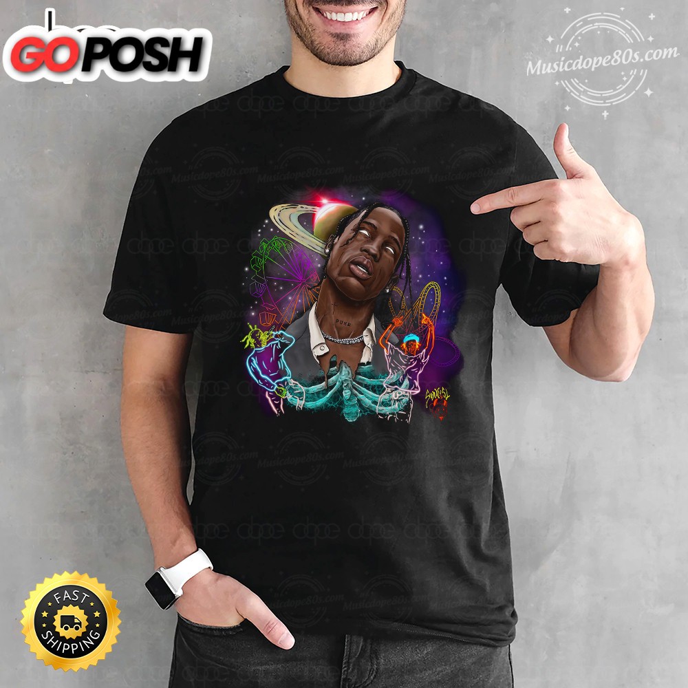 Astronomical Travis Scott Vibrant Art T-shirt