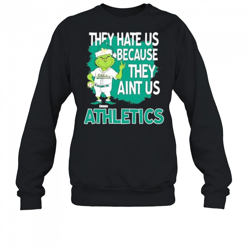 athletics-grinch-christmas-they-hate-us-aint-us-shirt-jc78wnjr Athletics Grinch Christmas They Hate Us Aint Us shirt