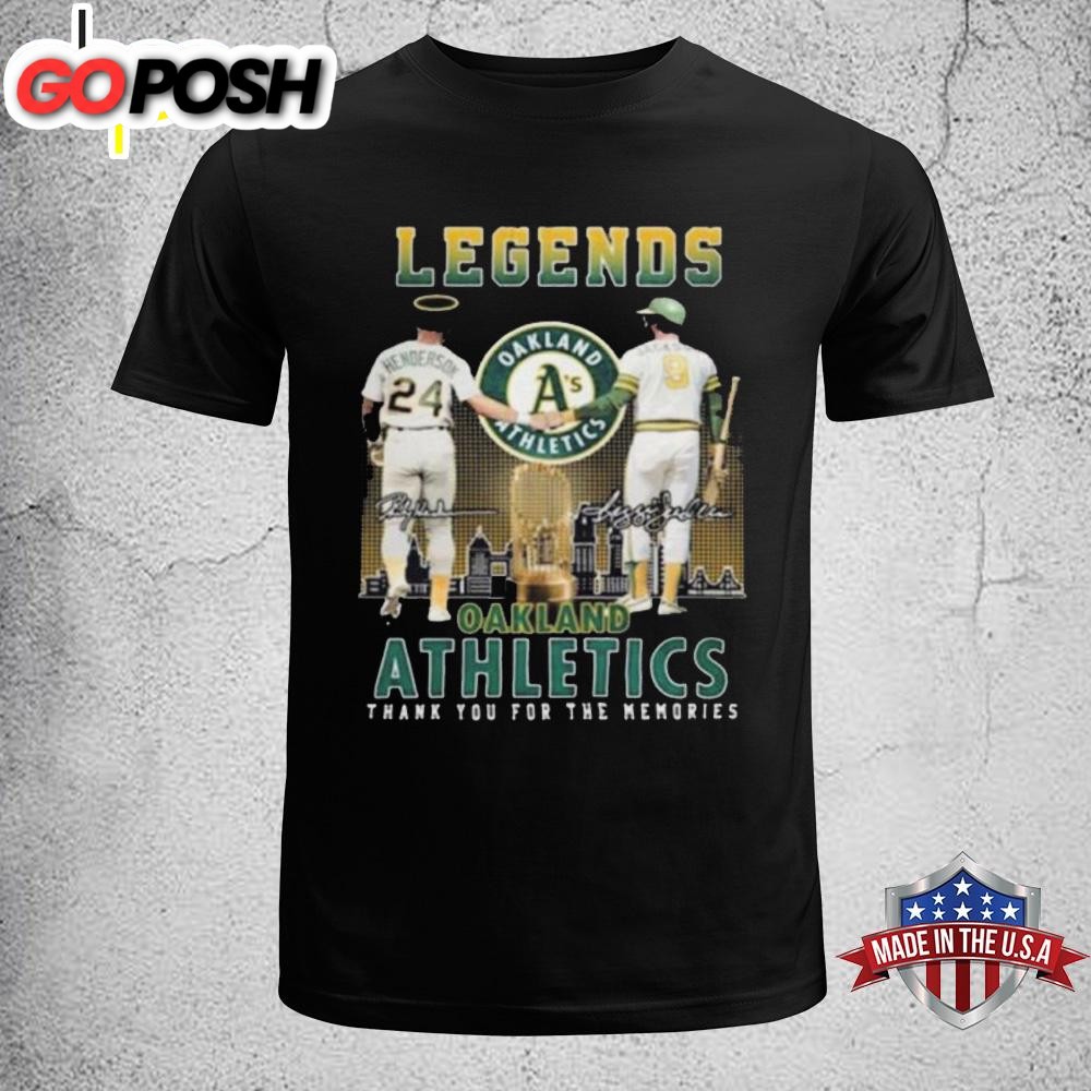 Athletics Legends Henderson And Jackson Thank You For The Memories Unisex T-Shirt