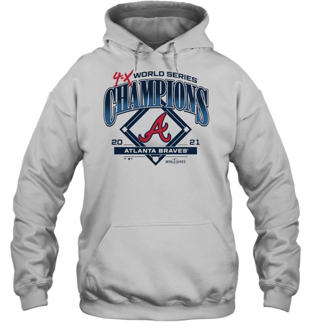 Atlanta Braves 4-X World Series Champions MLB 2021 T-Shirt