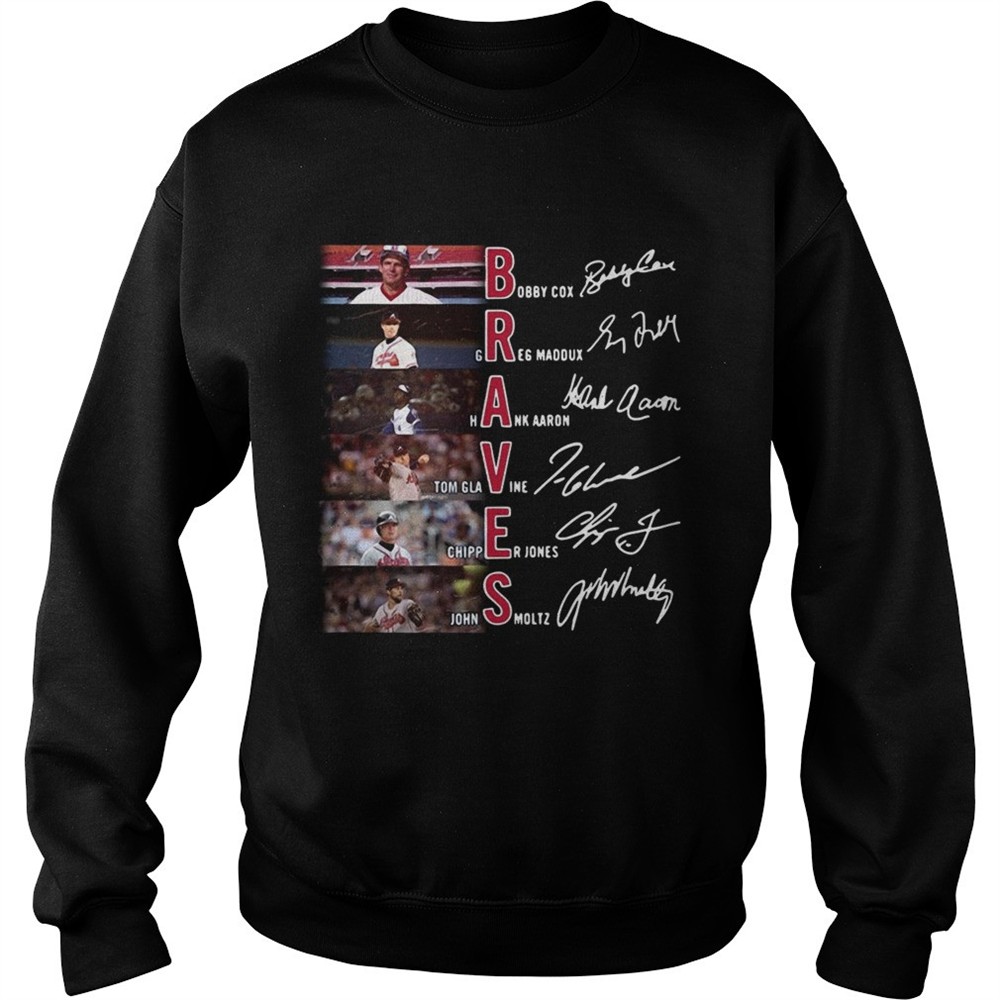 Atlanta Braves Bobby Cox Greg Maddux Hank Aaron signature shirt