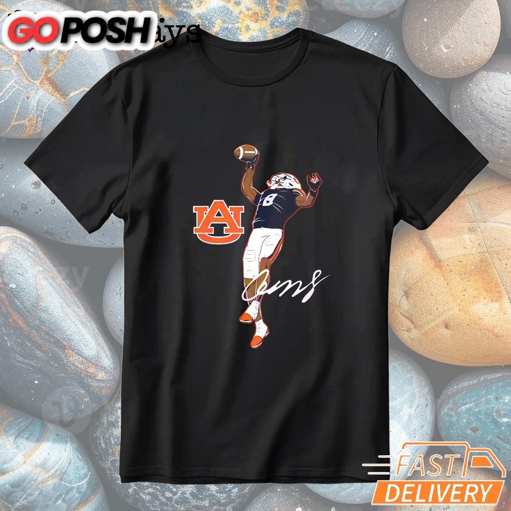 Auburn Football Cam Coleman Superstar Pose T-Shirt