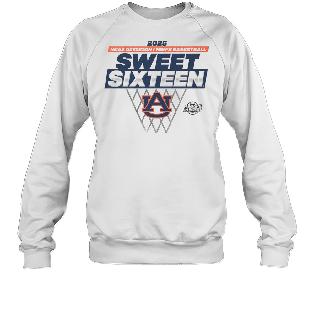 Auburn Tigers 2025 NCAA Division I Mens Basketball Sweet Sixteen March Madness Traditional Logos T-shirt