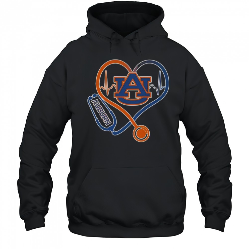 Auburn Tigers Caring Hearts Nurses T-Shirt