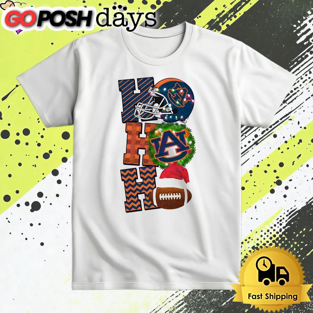 Auburn Tigers Ho Ho Ho Christmas Football T Shirt