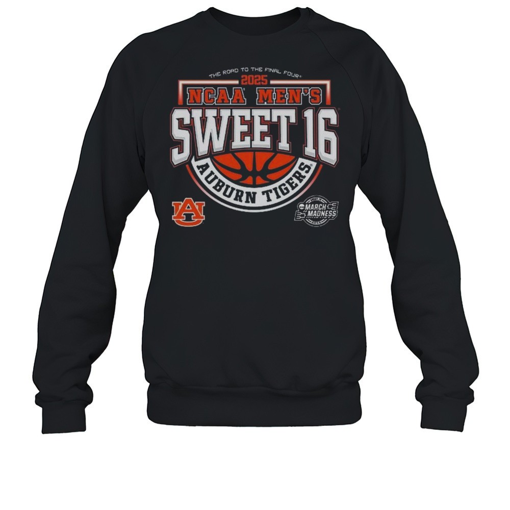 Auburn Tigers Mens Basketball 2025 Sweet 16 The Road To The FInal Rour Shirt