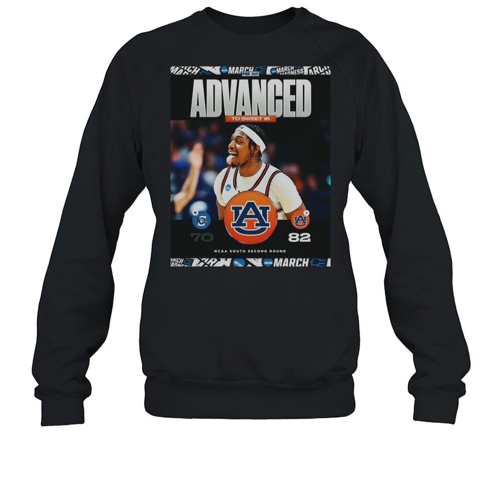Auburn Tigers Win Creighton Bluejays Final Score 82 70 Advanced To Sweet 16 NCAA South Second Round FOX T-shirt