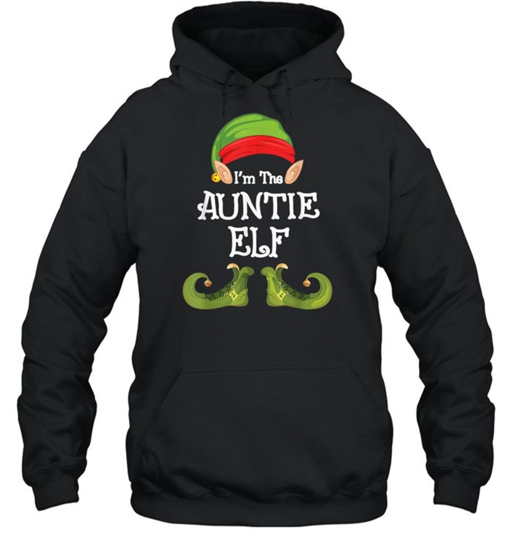 AUNTIE Elf Cute Matching Family Group Christmas Party Pajama shirt