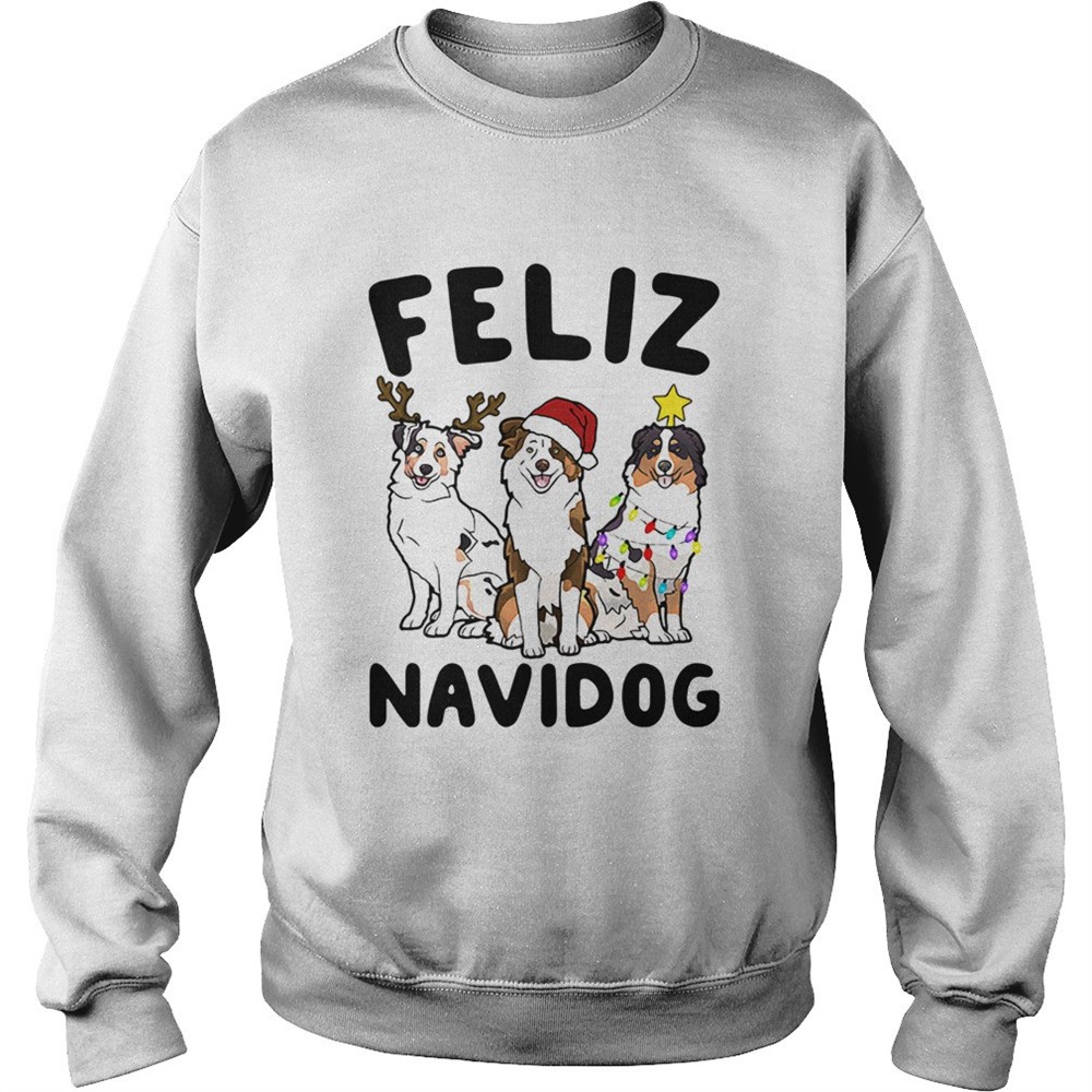Australian Shepherd Feliz Navidog shirt