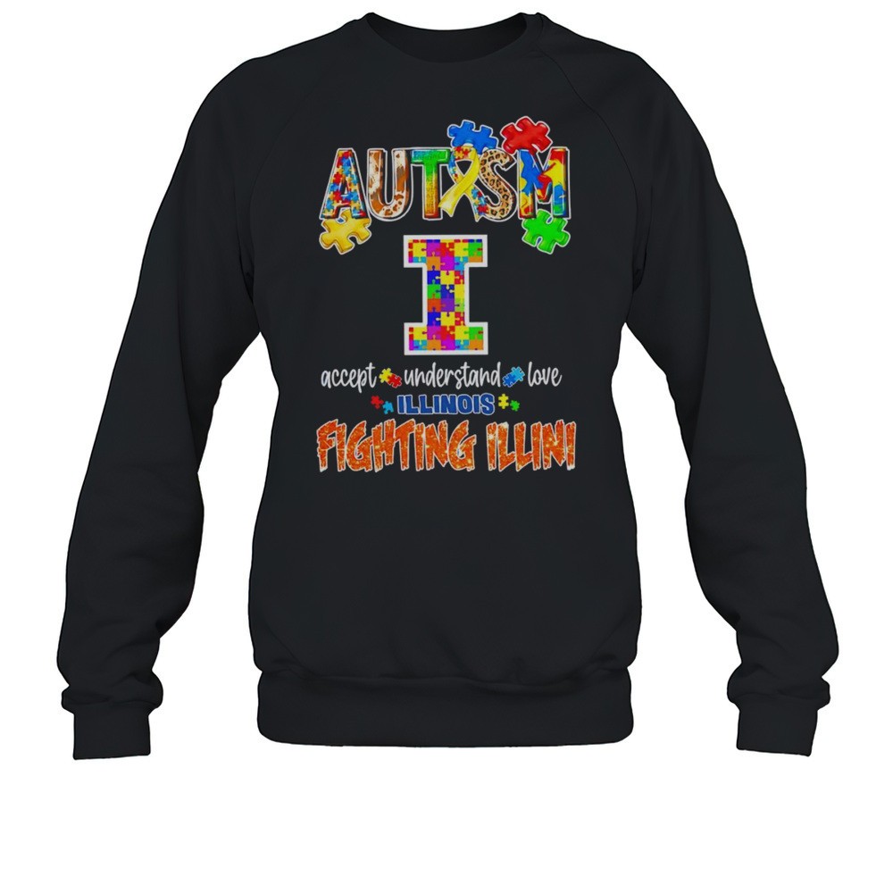 Autism Accept Understand Love Illinois Fighting Illini Diamond Shirt