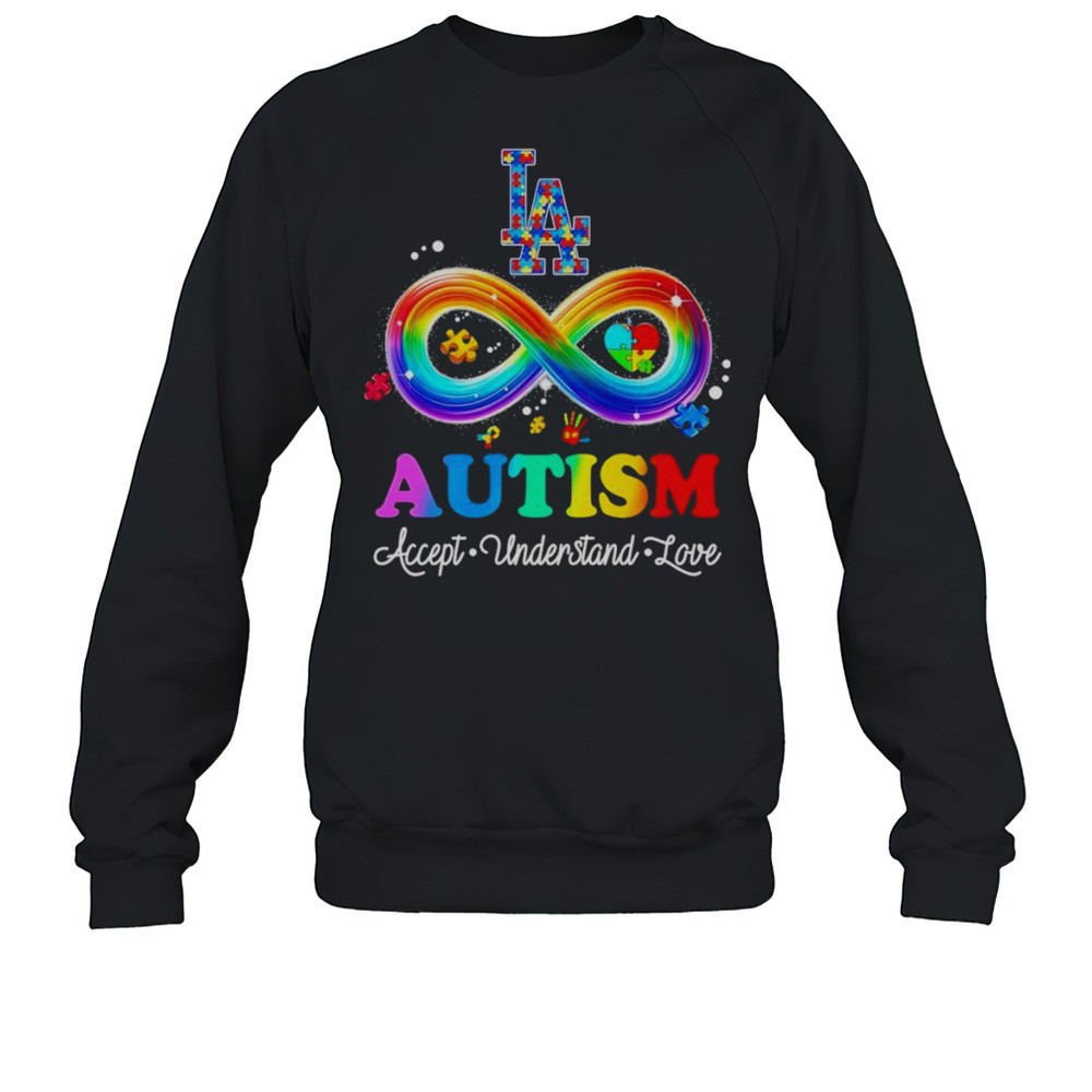 Autism Accept Understand Love Los Angeles Dodgers Infinity Symbol Shirt