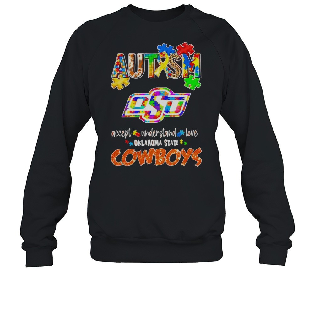 Autism Accept Understand Love Oklahoma State Cowboys Diamond Shirt