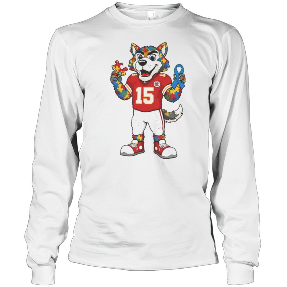autism-awareness-kansas-city-chiefs-mascot-2025-shirt-8esd059l Autism Awareness Kansas City Chiefs Mascot 2025 Shirt