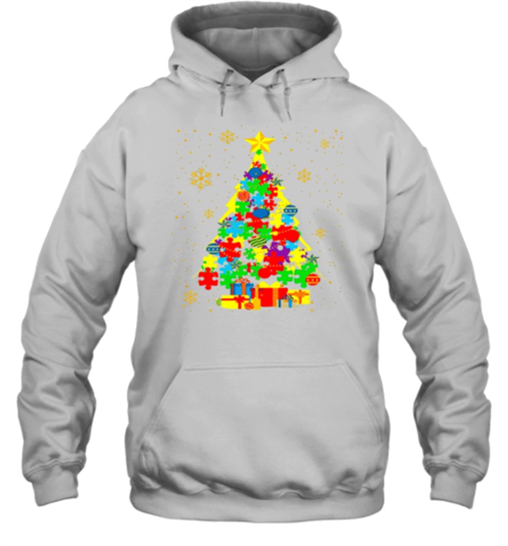 Autism Christmas Trees Teacher T-Shirt