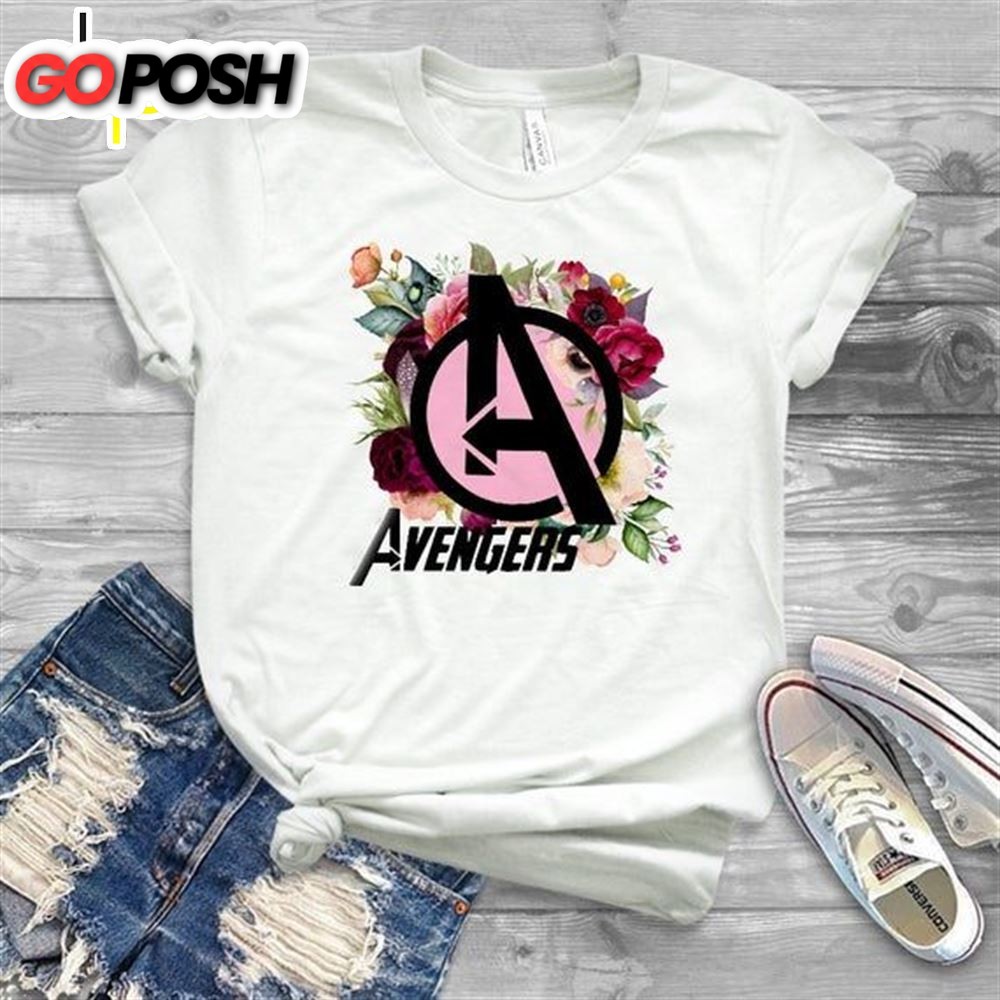 Avengers Floral Crop Tank, Avengers Baby Tee Shirt