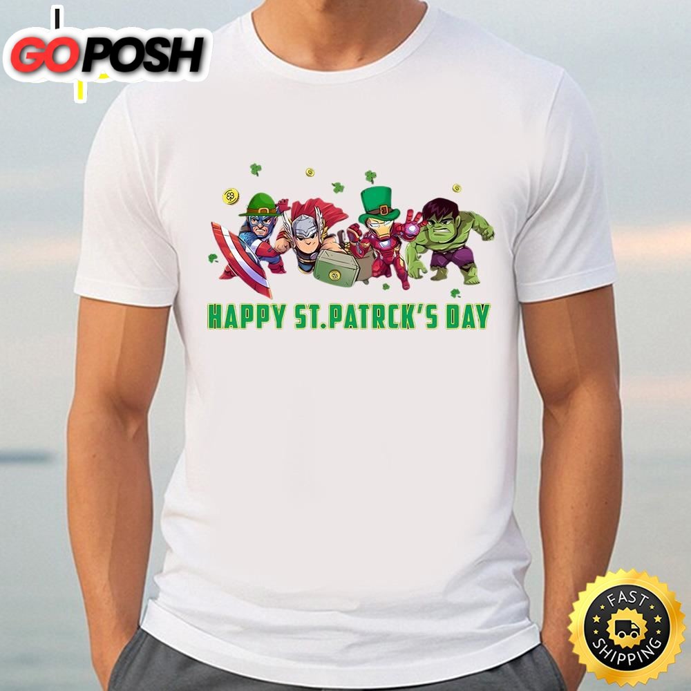 Avengers Happy St. Patricks Day Shirt Hulk Thor Feeling Lucky Shirt