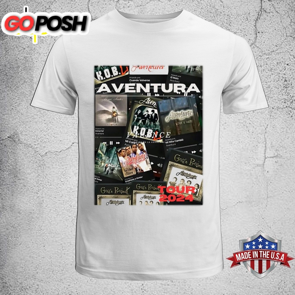 Aventura Tour 2025 Cerrando Ciclos Concert Bachata Music Unisex T-Shirt