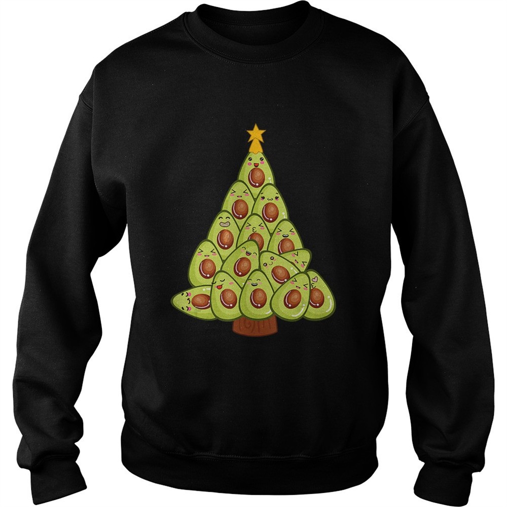 Avocado Christmas Tree Funny Vegan Green Guac Gift shirt