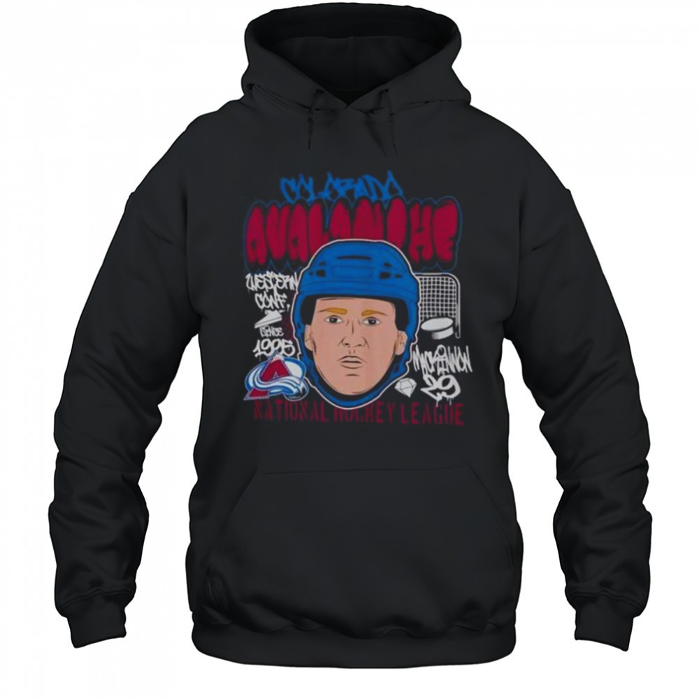 Awesome Nathan Mackinnon Big Head Colorado Avalanche Nhl Cartoon T-Shirt