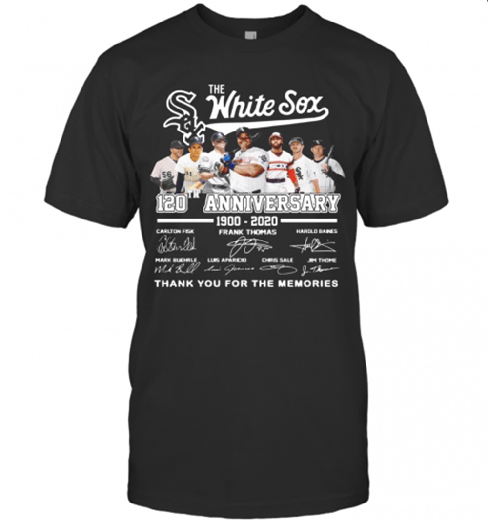 awesome-the-white-sox-120th-anniversary-1900-2020-thank-you-for-the-memories-sig-rplqfki0 Awesome The White Sox 120Th Anniversary 1900 2020 Thank You For The Memories Signatures T-Shirt
