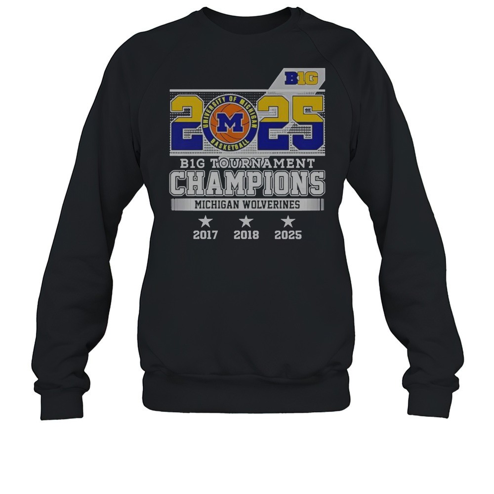 B1G Tournament Champions Michigan Wolverines 2025 T-Shirt