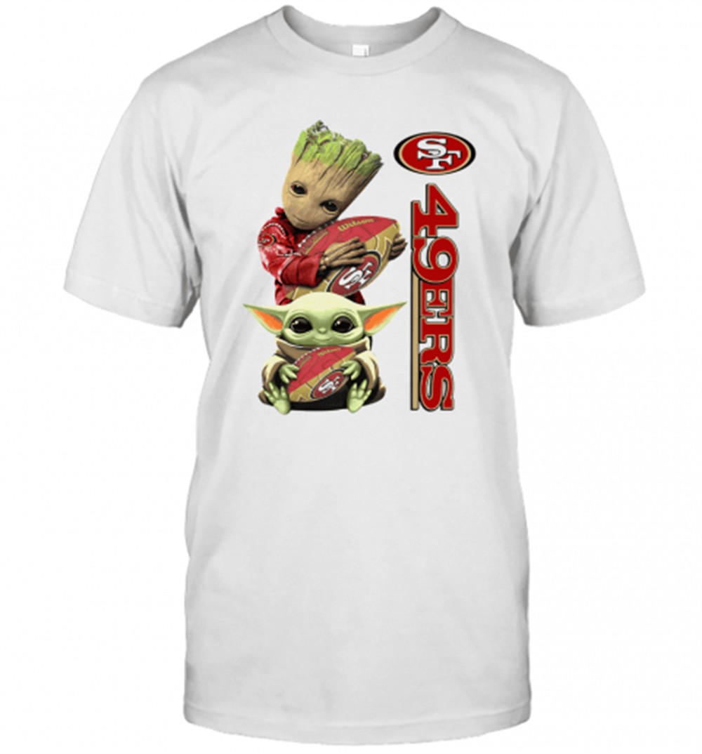 Baby Groot And Baby Hug Francisco 49Ers T-Shirt