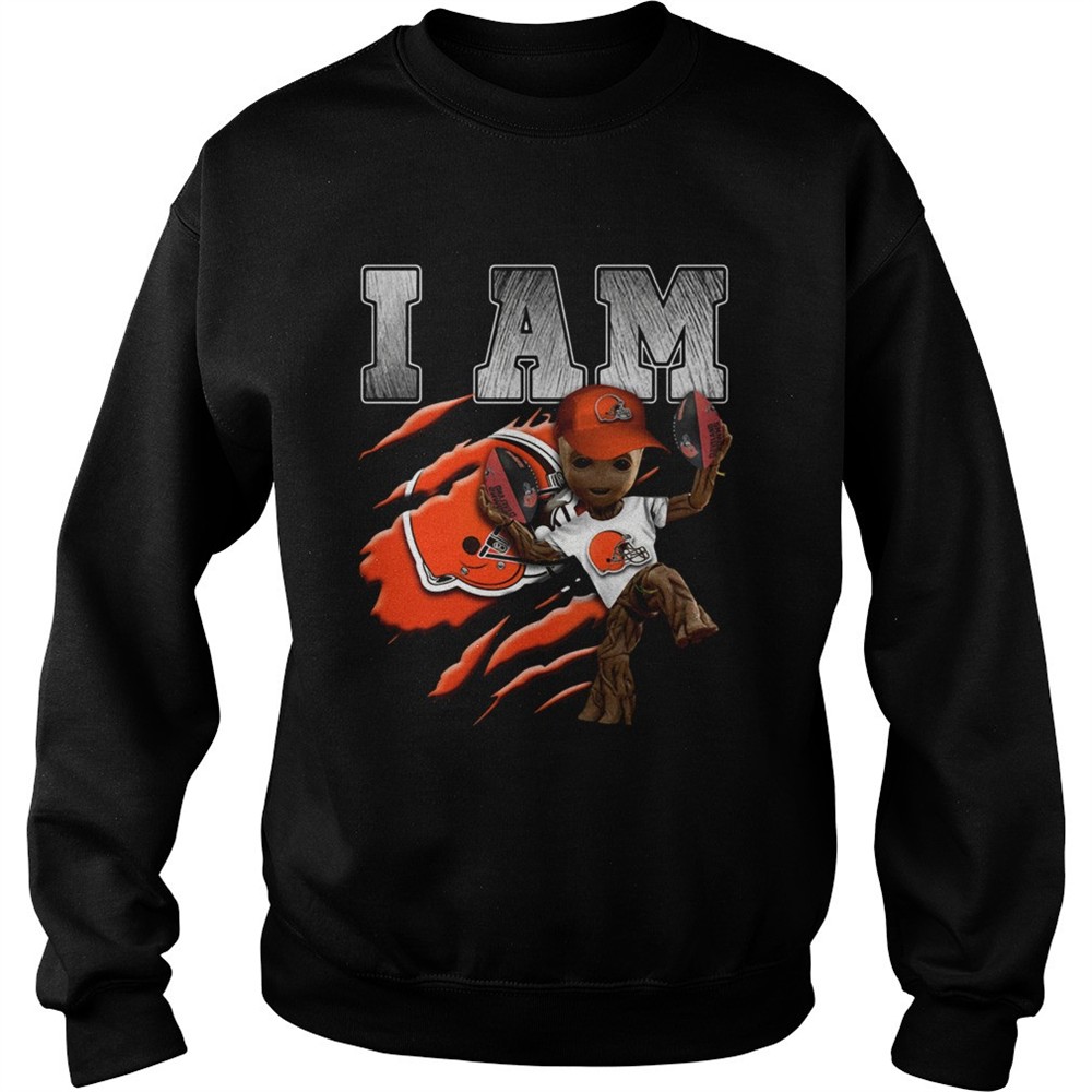 Baby Groot I Am Cleveland Browns shirt