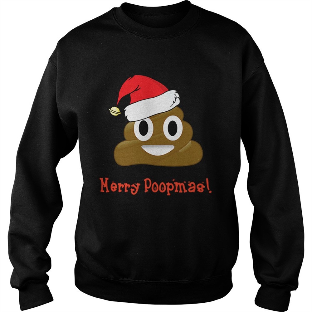 Baby Poop Emoji Wearing Santa Hat Merry Poopmas Christmas Baby Onesie shirt