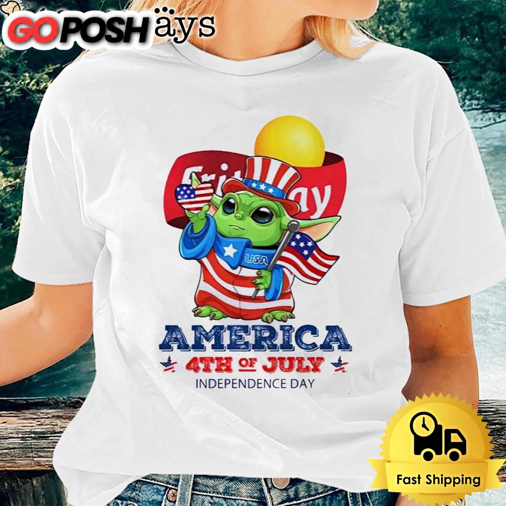 Baby Yoda Fritolay’s America 4th Of July Unsiex T-Shirt