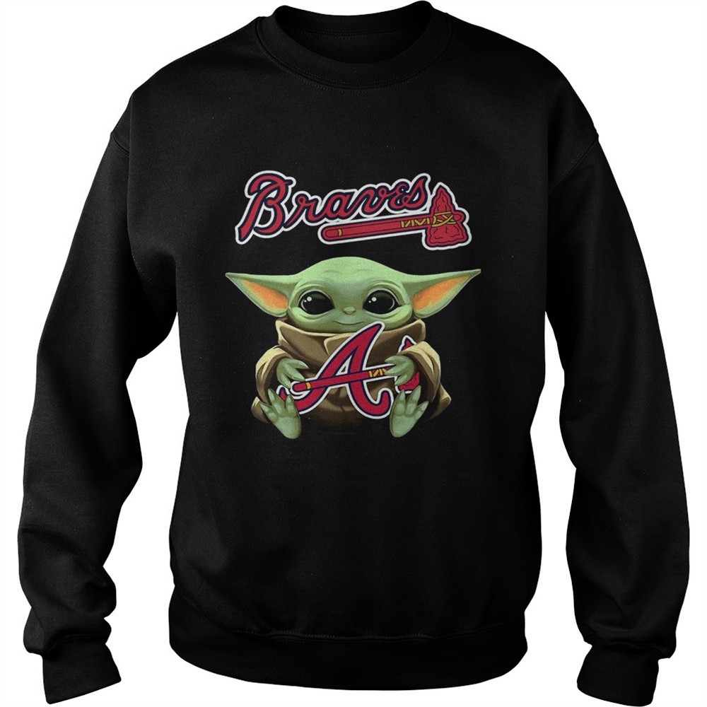 Baby Yoda Hug Atlanta Braves shirt