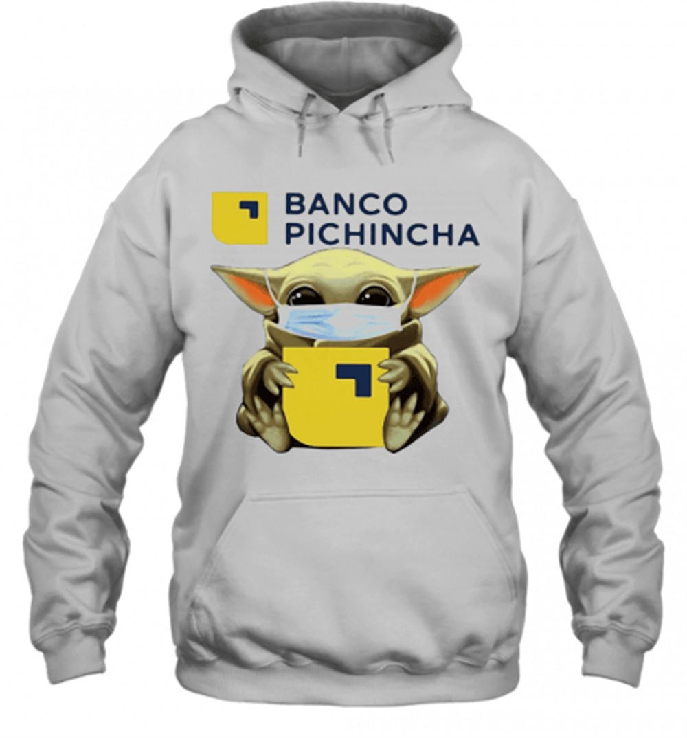 Baby Yoda Hug Banco Pichincha Mask T-Shirt