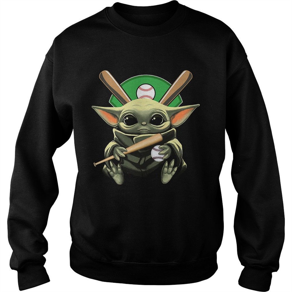 Baby Yoda Hug Baseball shirt