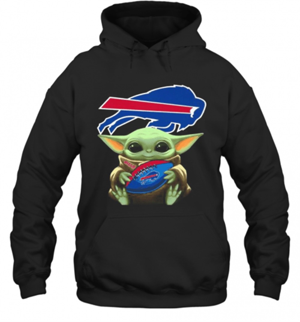Baby Yoda Hug Buffalo Bills Football T-Shirt
