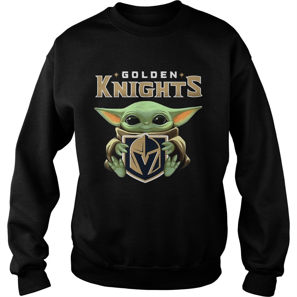 Baby Yoda Hug Golden Knights shirt