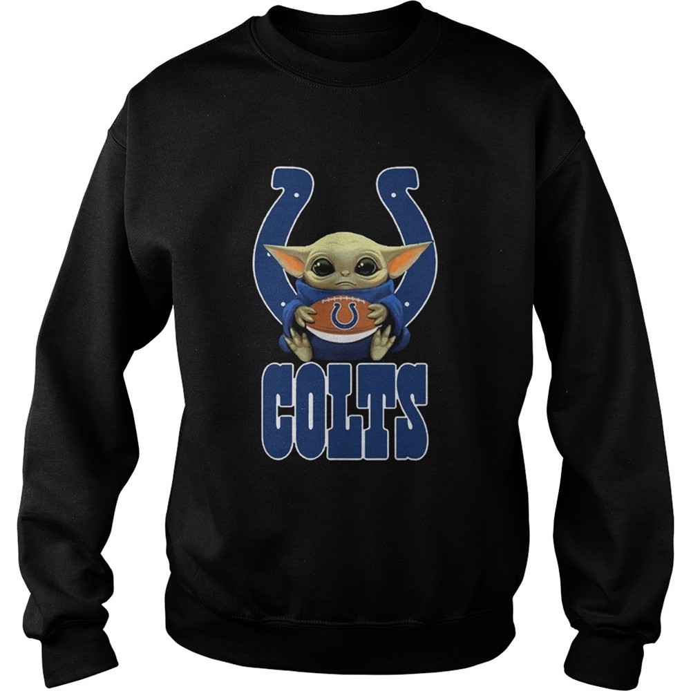 Baby Yoda Hug Indianapolis Colts Ball Logo shirt