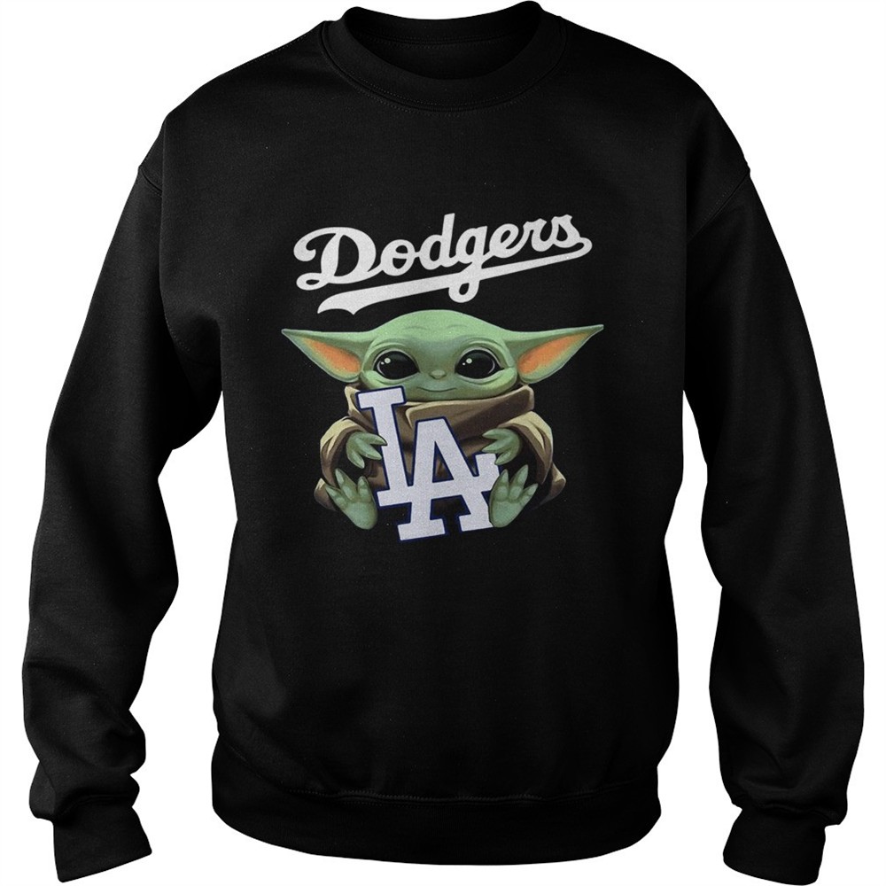 Baby Yoda Hug Los Angeles Dodgers shirt