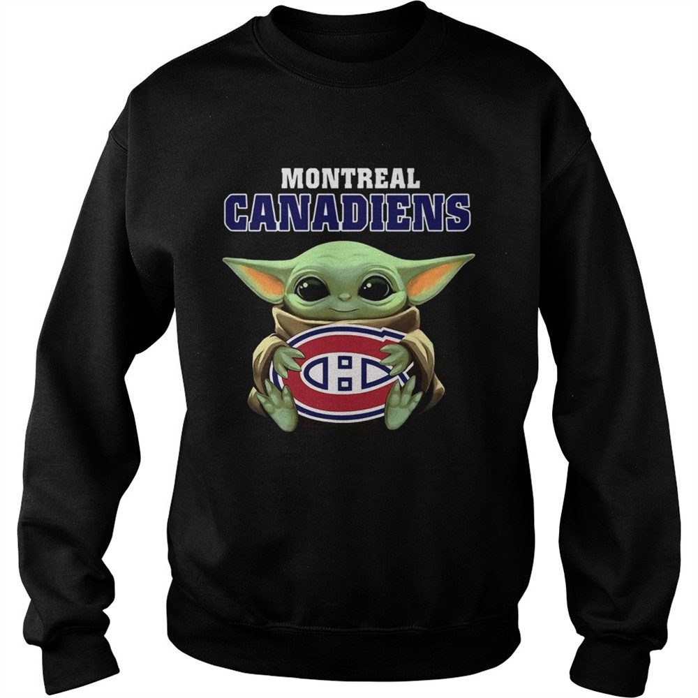 Baby Yoda Hug Montreal Canadiens shirt