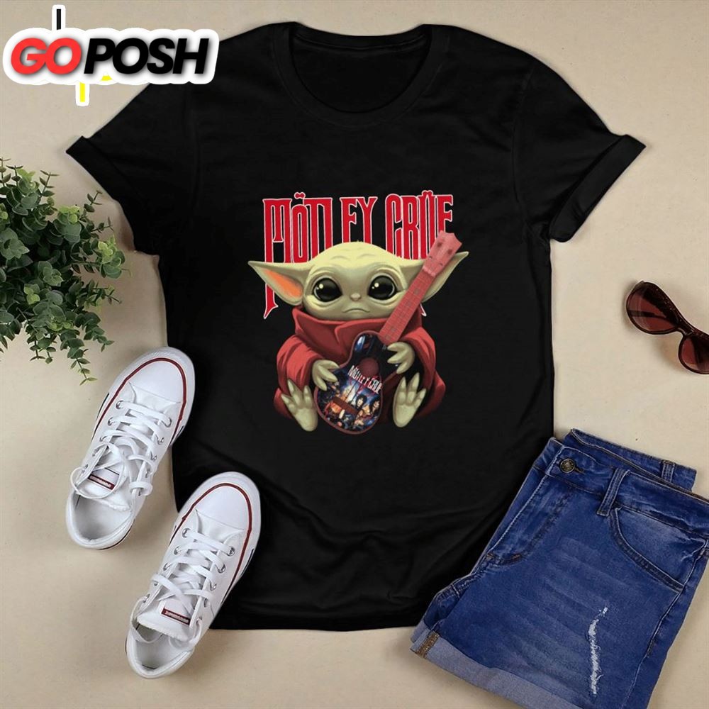 Baby Yoda Hug Motley Crue 2025 Shirt